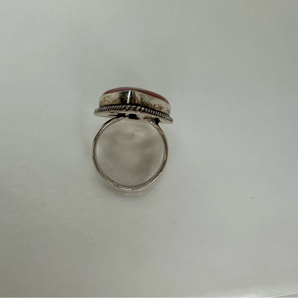 Amazonite & Sterling Silver Handmade Adjustable Ring - Picture 9 of 10